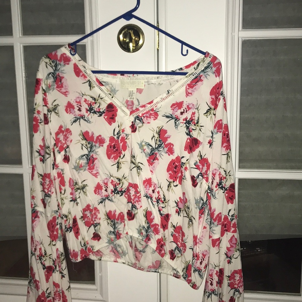 Floral Crop Top (Size 0X)